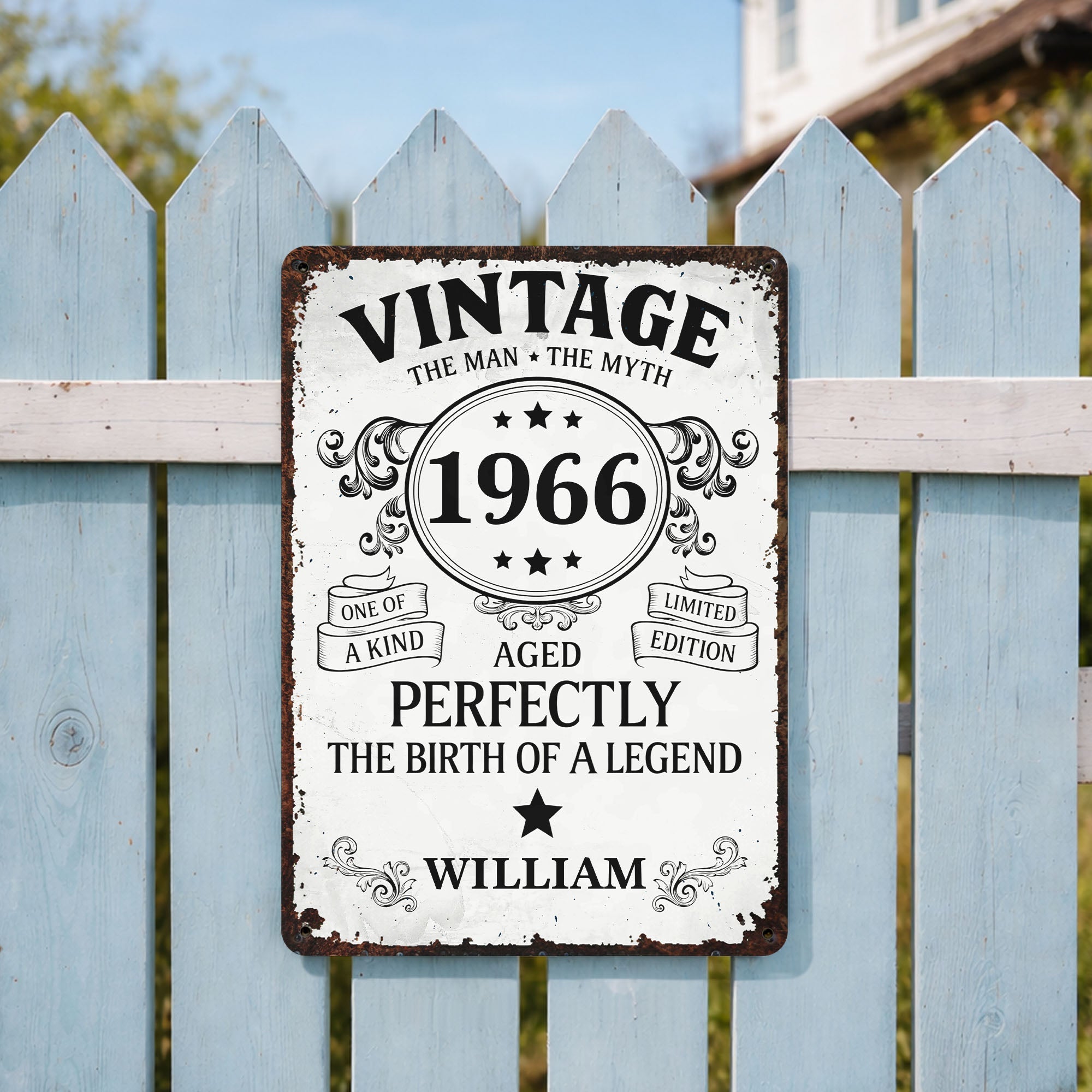 Personalized Vintage Metal Sign Custom Name Gift for Dad