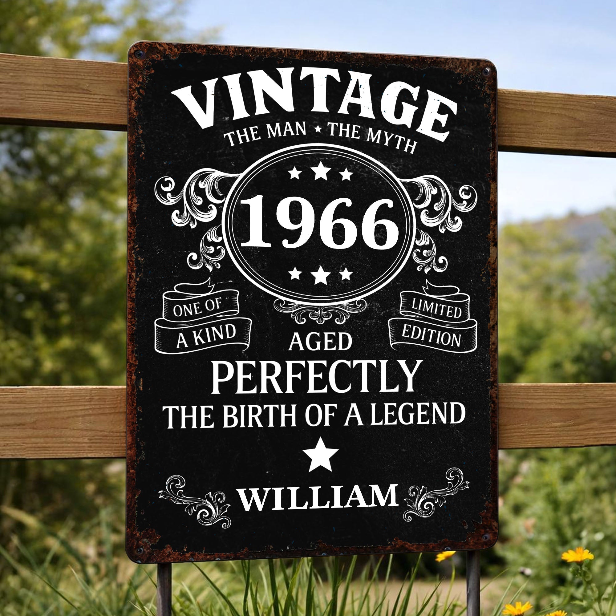 Personalized Vintage Metal Sign Custom Name Gift for Dad
