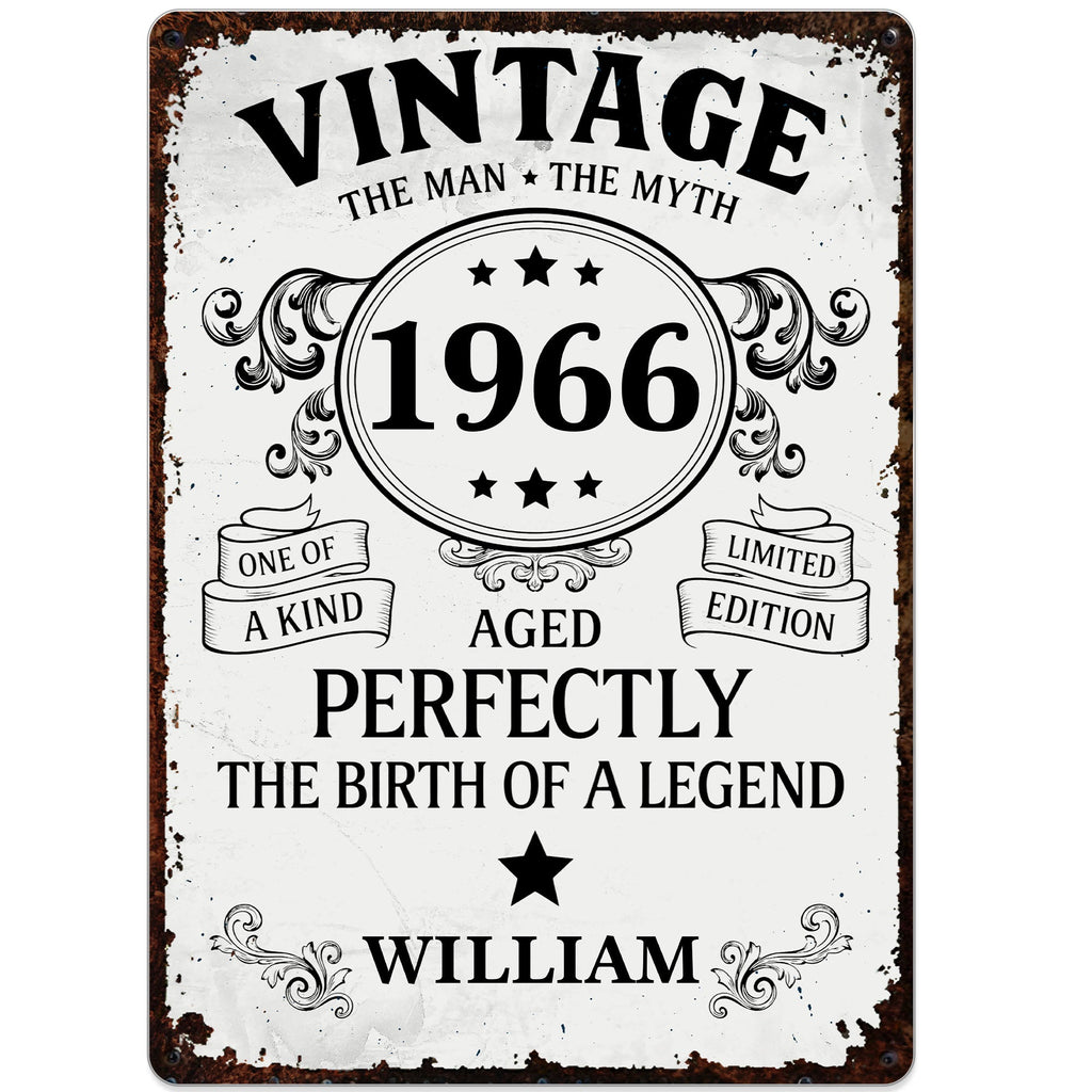 Personalized Vintage Metal Sign Custom Name Gift for Dad