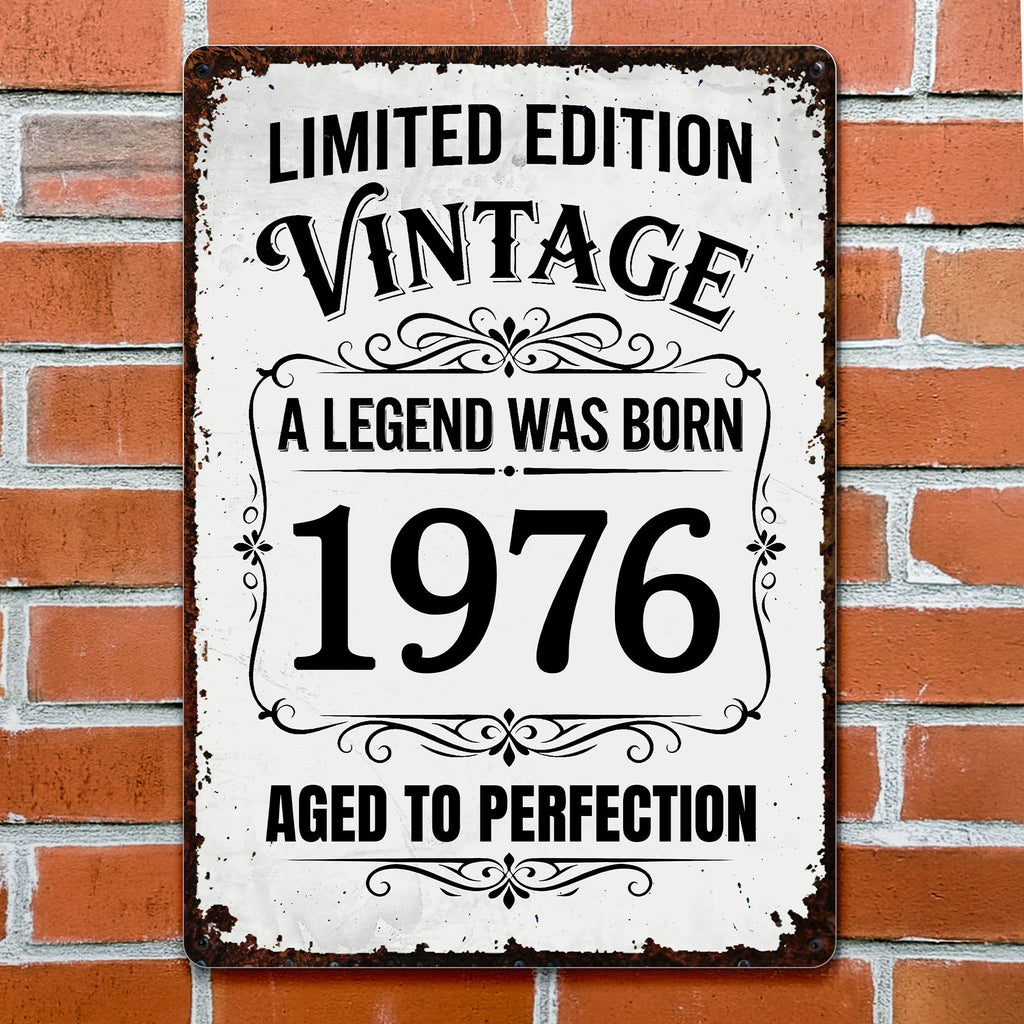 Personalized Vintage Metal Sign Custom Year Gift for Dad