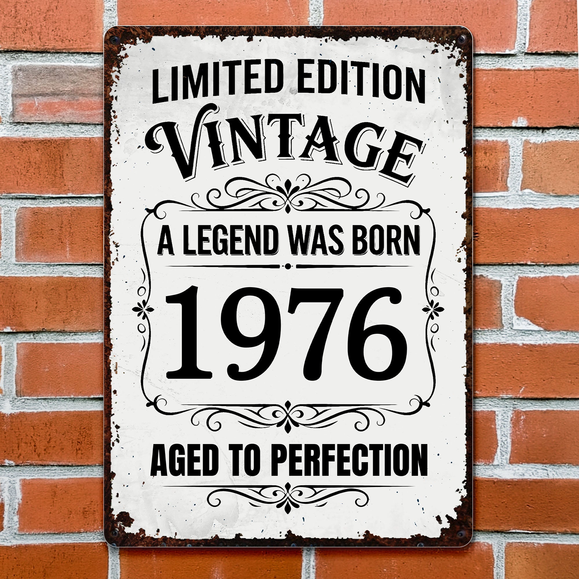 Personalized Vintage Metal Sign Custom Year Gift for Dad