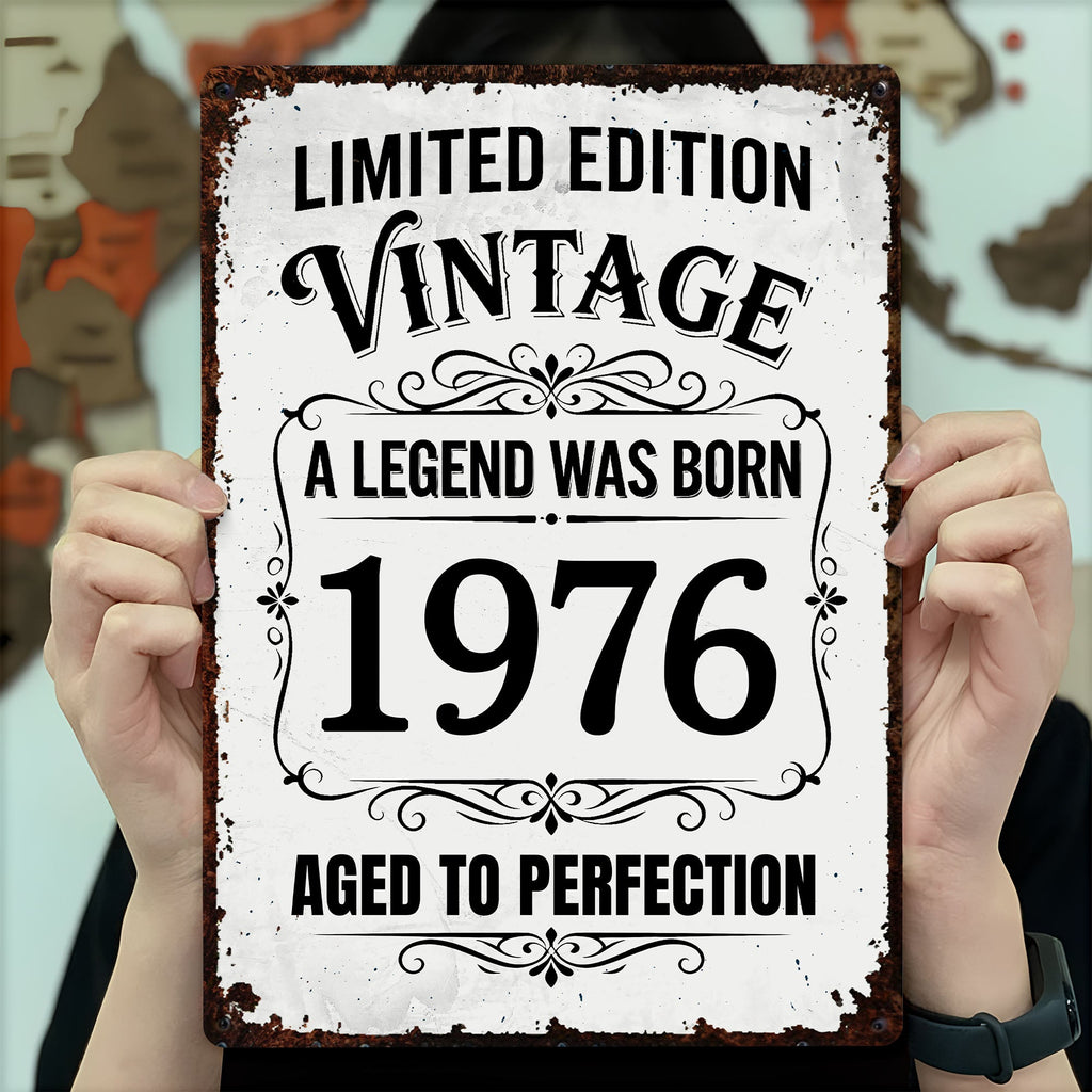 Personalized Vintage Metal Sign Custom Year Gift for Dad