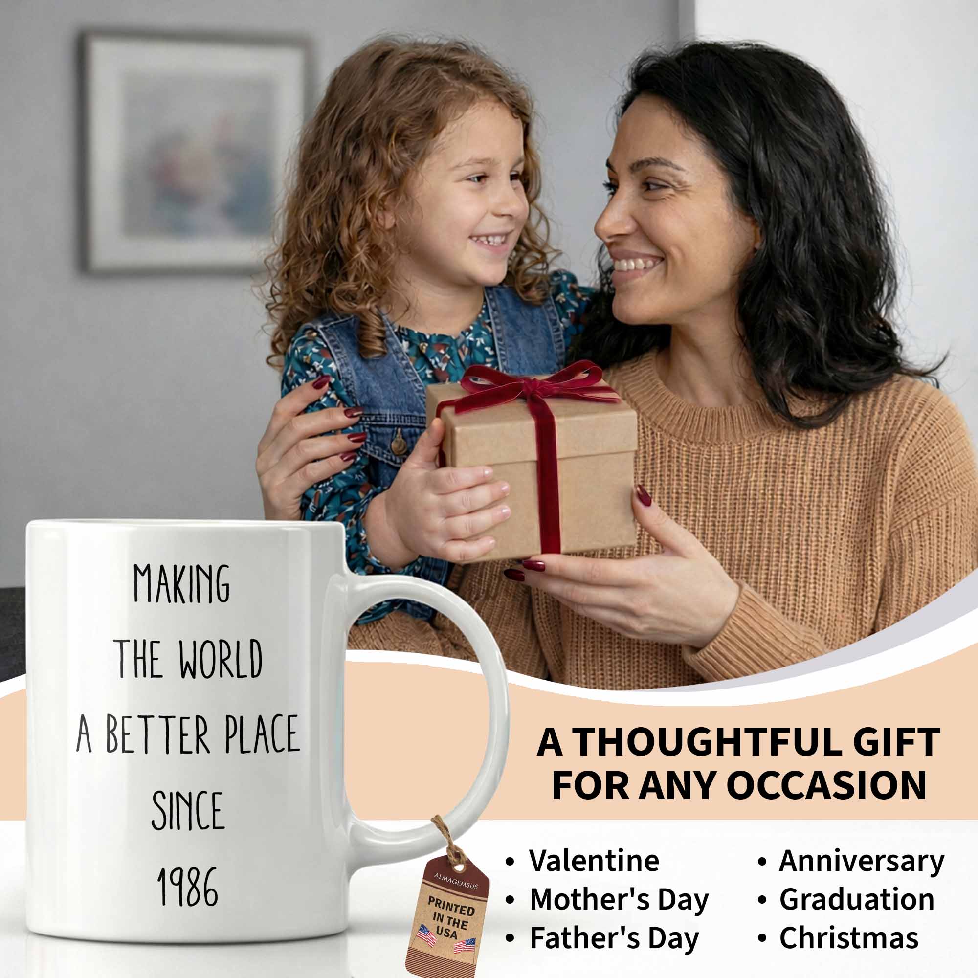 Personalized Flower Birth Month Coffee Mug Custom Gift for Mom Edge-to-edge Mug GradoCreations