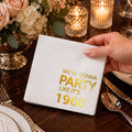 Personalized Gold Foil Cocktail Napkins Custom Year Gift Cocktail Napkins GradoCreations