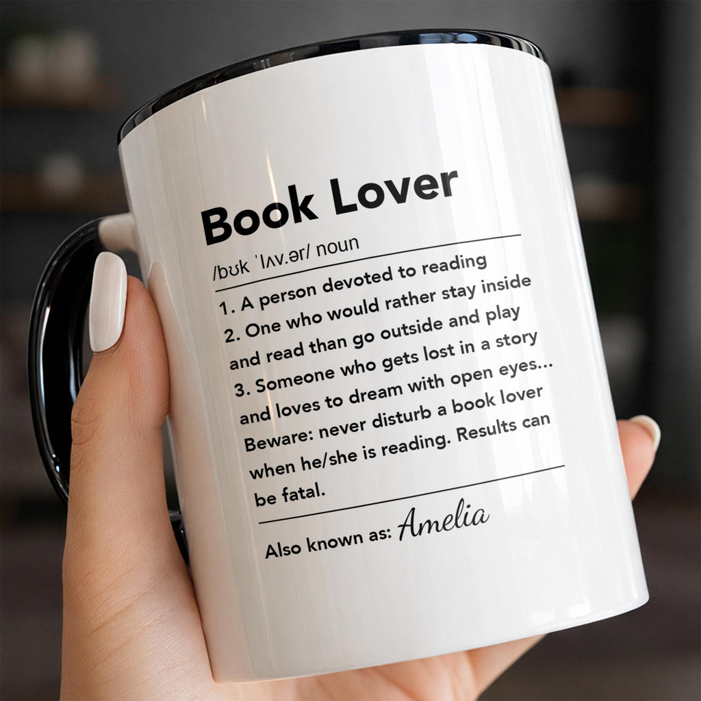 Personalized Book Lover Definition Custom Accent Mug Gift for Readers Accent Mug GradoCreations