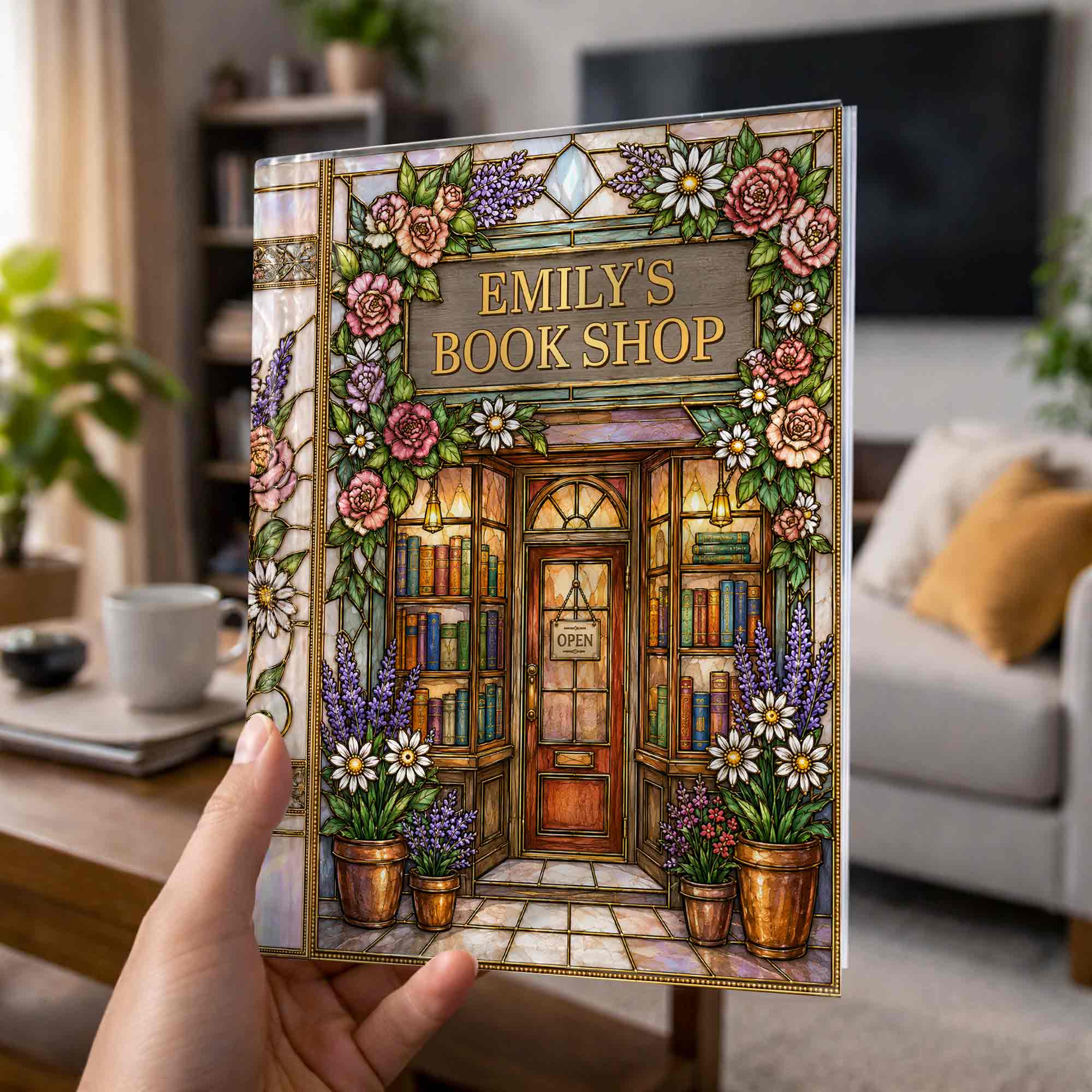 Personalized Acrylic Book Vase Custom Name Gift for Book Lovers Acrylic Book Vase GradoCreations