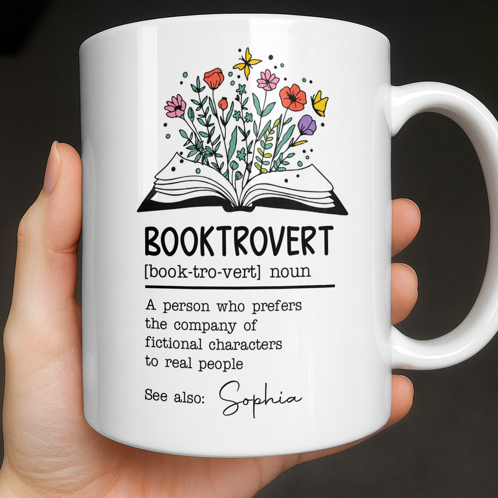 Personalized Book Lover Coffee Mug Custom Name Gift Idea Edge-to-edge Mug GradoCreations