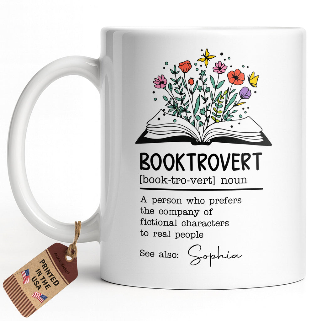 Personalized Book Lover Coffee Mug Custom Name Gift Idea Edge-to-edge Mug GradoCreations