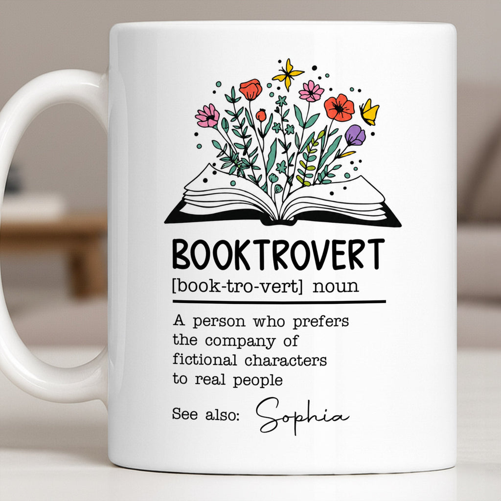 Personalized Book Lover Coffee Mug Custom Name Gift Idea Edge-to-edge Mug GradoCreations