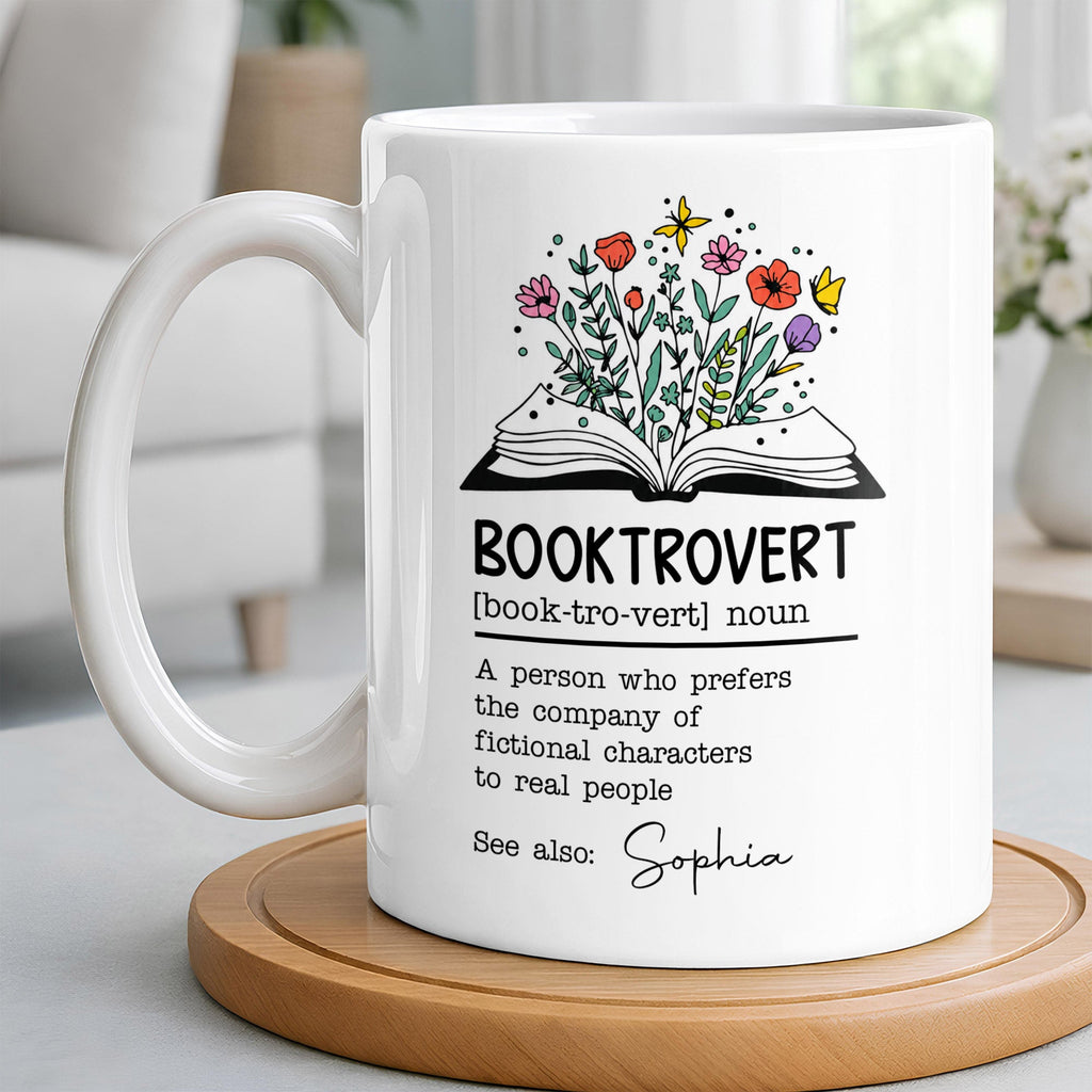 Personalized Book Lover Coffee Mug Custom Name Gift Idea Edge-to-edge Mug GradoCreations