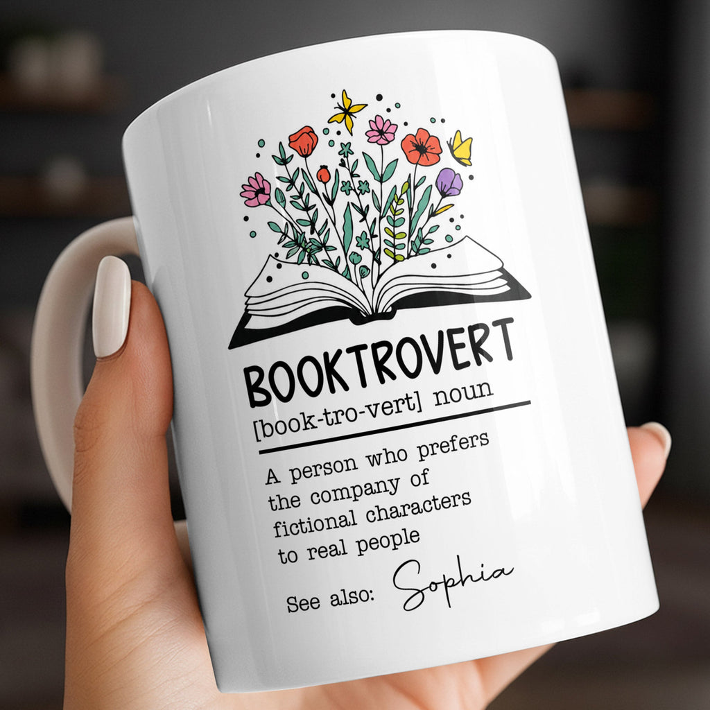 Personalized Book Lover Coffee Mug Custom Name Gift Idea Edge-to-edge Mug GradoCreations