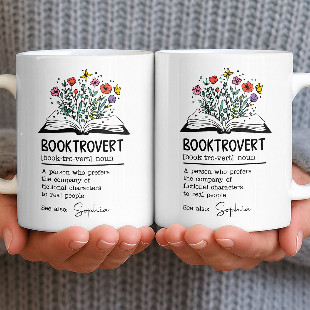 Personalized Book Lover Coffee Mug Custom Name Gift Idea Edge-to-edge Mug GradoCreations