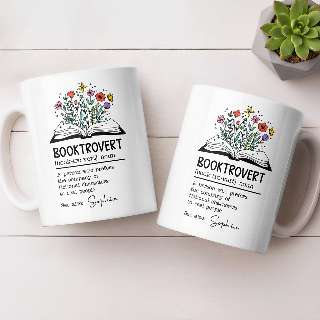 Personalized Book Lover Coffee Mug Custom Name Gift Idea Edge-to-edge Mug GradoCreations