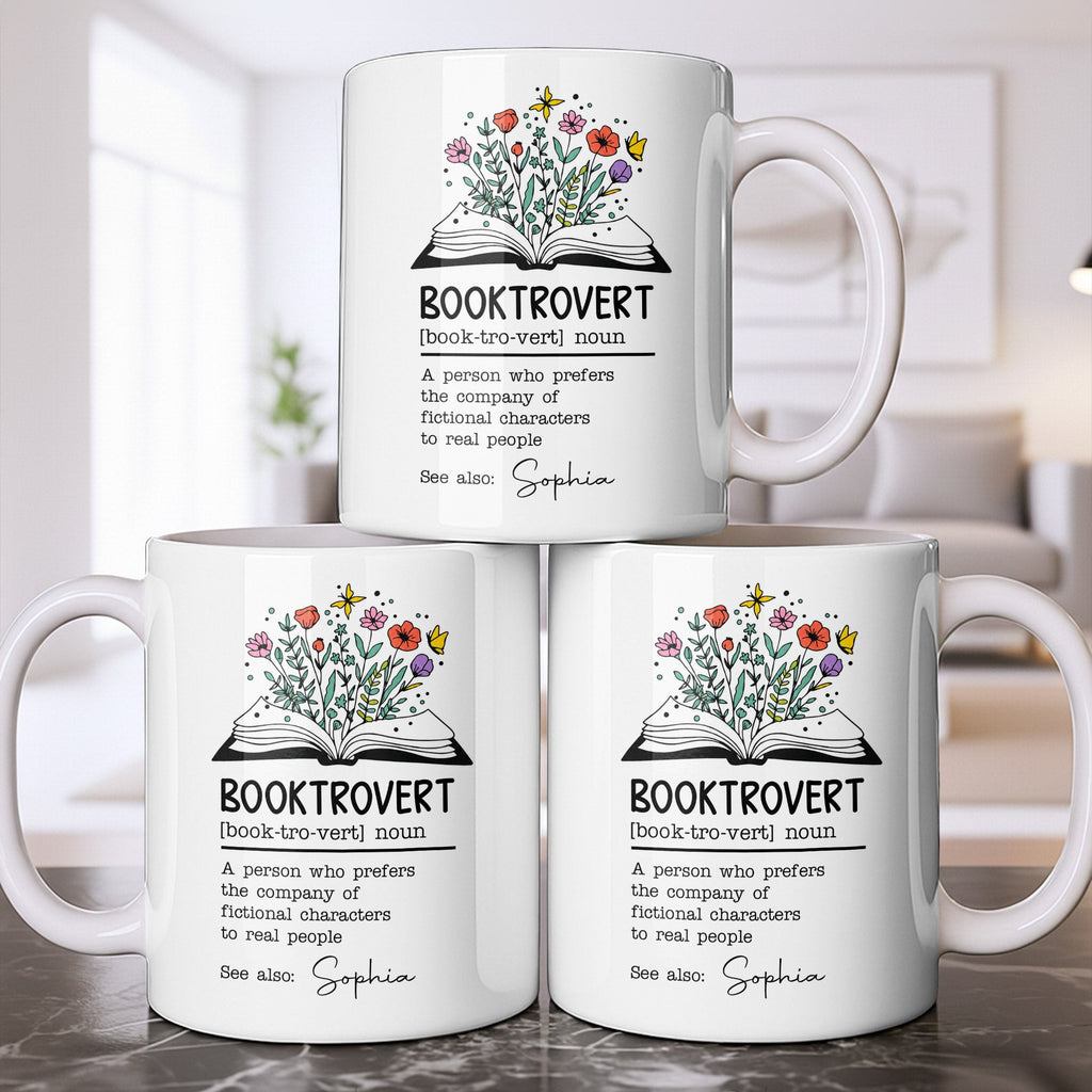 Personalized Book Lover Coffee Mug Custom Name Gift Idea Edge-to-edge Mug GradoCreations