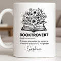 Personalized Edge-to-Edge Coffee Mug Custom Flowers Gift for Book Lovers Edge-to-edge Mug GradoCreations
