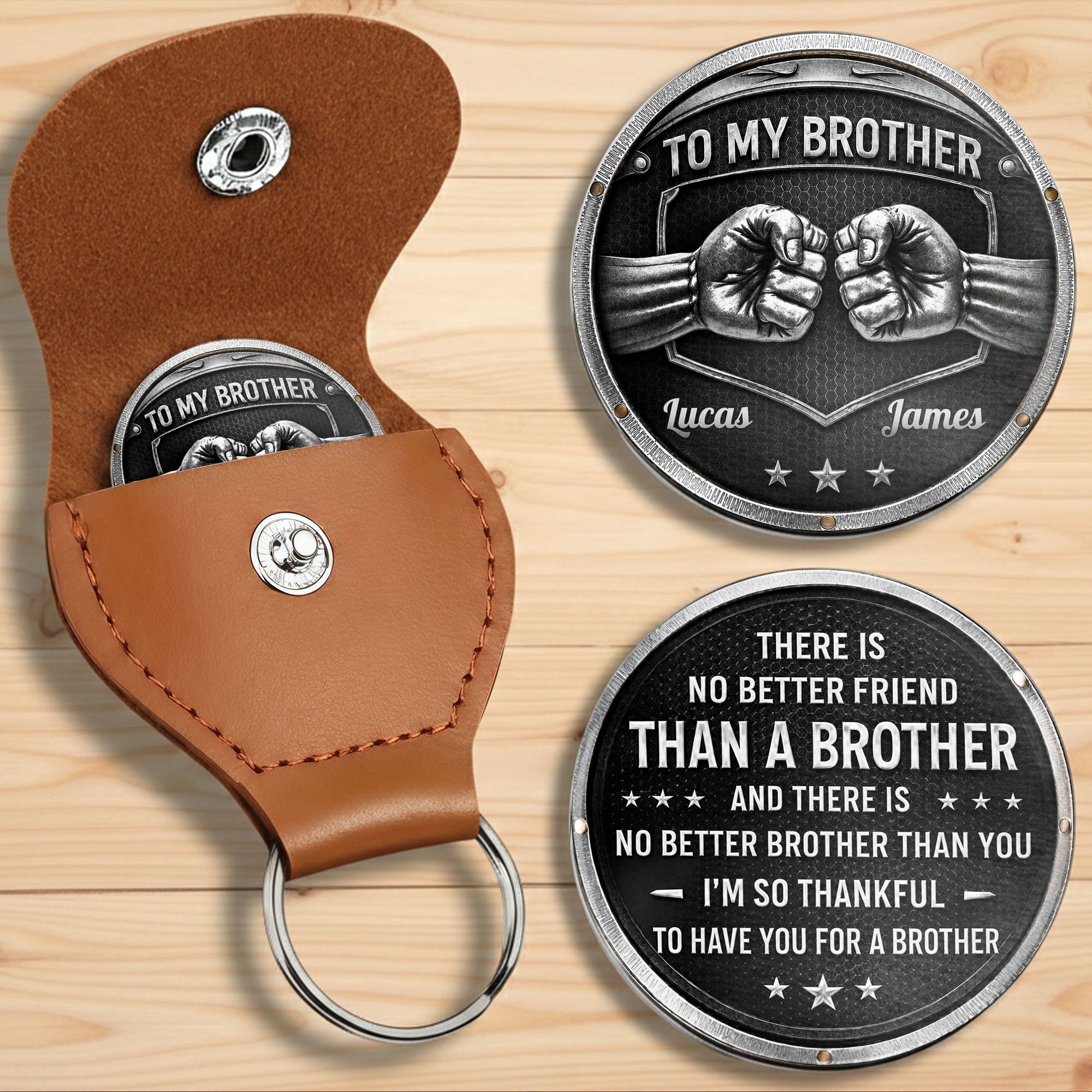 Personalized Pocket Hug Custom Keepsake Gift for Brother Pocket Hug GradoCreations