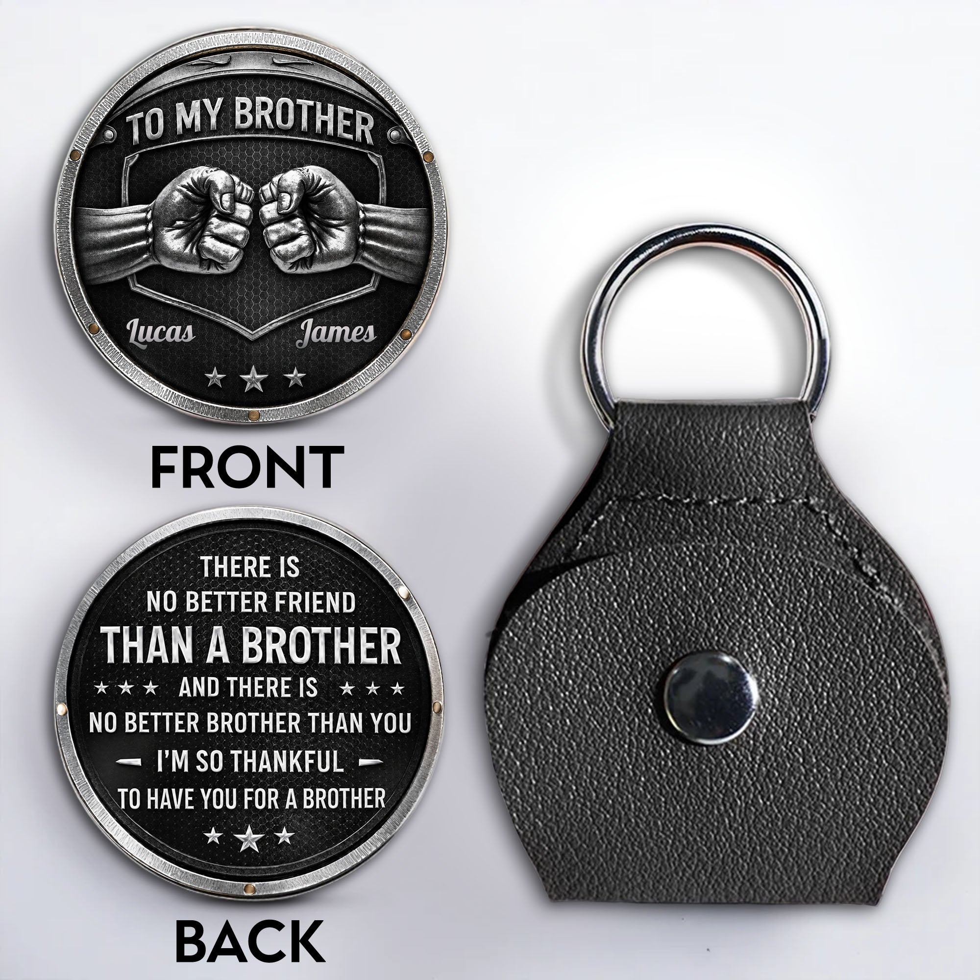 Personalized Pocket Hug Custom Keepsake Gift for Brother Pocket Hug GradoCreations