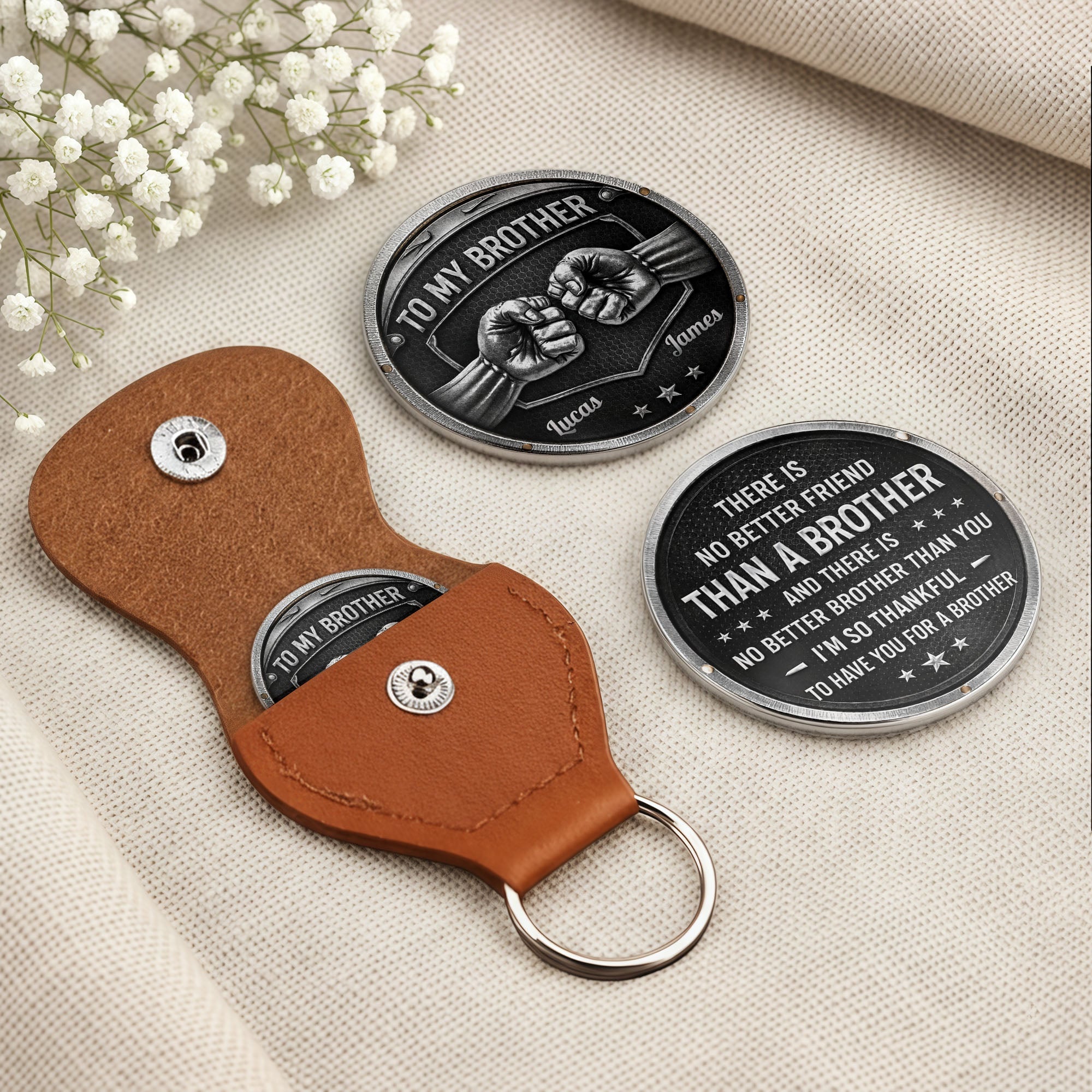 Personalized Pocket Hug Custom Keepsake Gift for Brother Pocket Hug GradoCreations