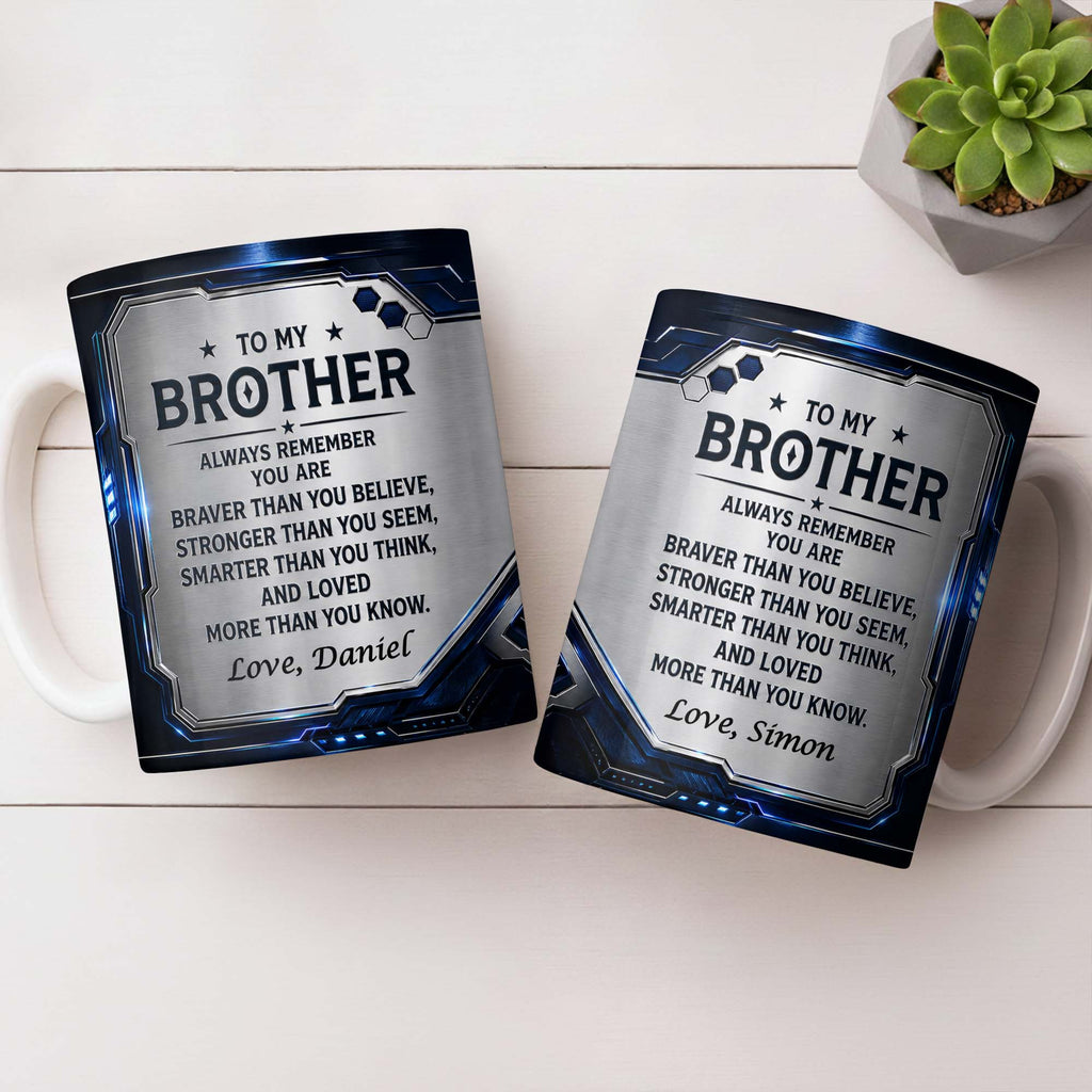Personalized Coffee Mug for Brother Custom Message Gift Edge-to-edge Mug GradoCreations