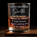 Personalized Custom Whiskey Glass Gift for Brother - Unique Keepsake Whiskey Glass GradoCreations