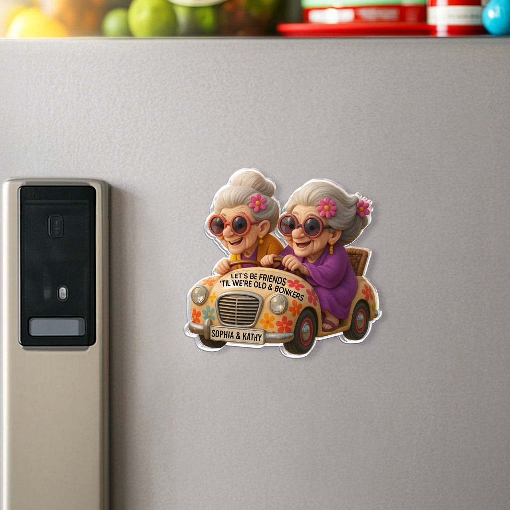 Personalized Acrylic Fridge Magnet Custom Name for Best Friends Acrylic Fridge Magnet GradoCreations