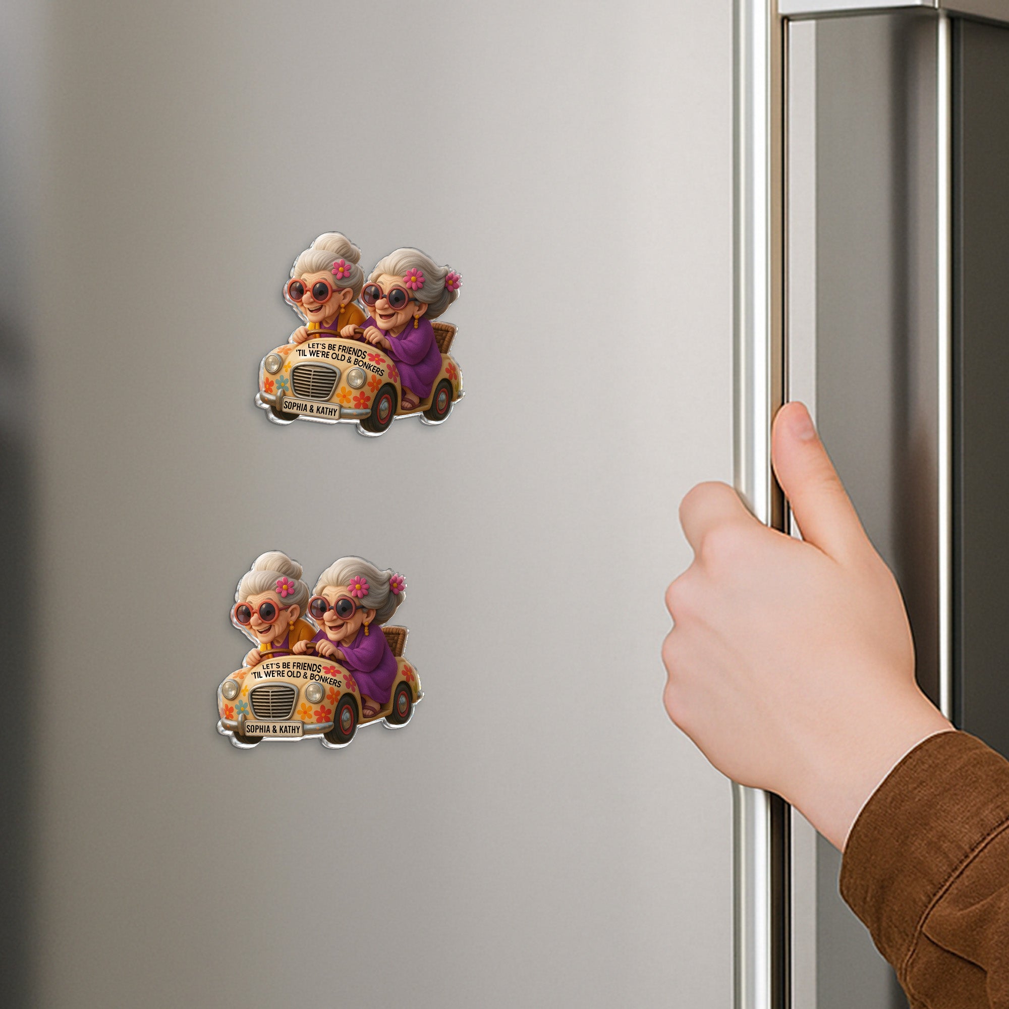Personalized Acrylic Fridge Magnet Custom Name for Best Friends Acrylic Fridge Magnet GradoCreations