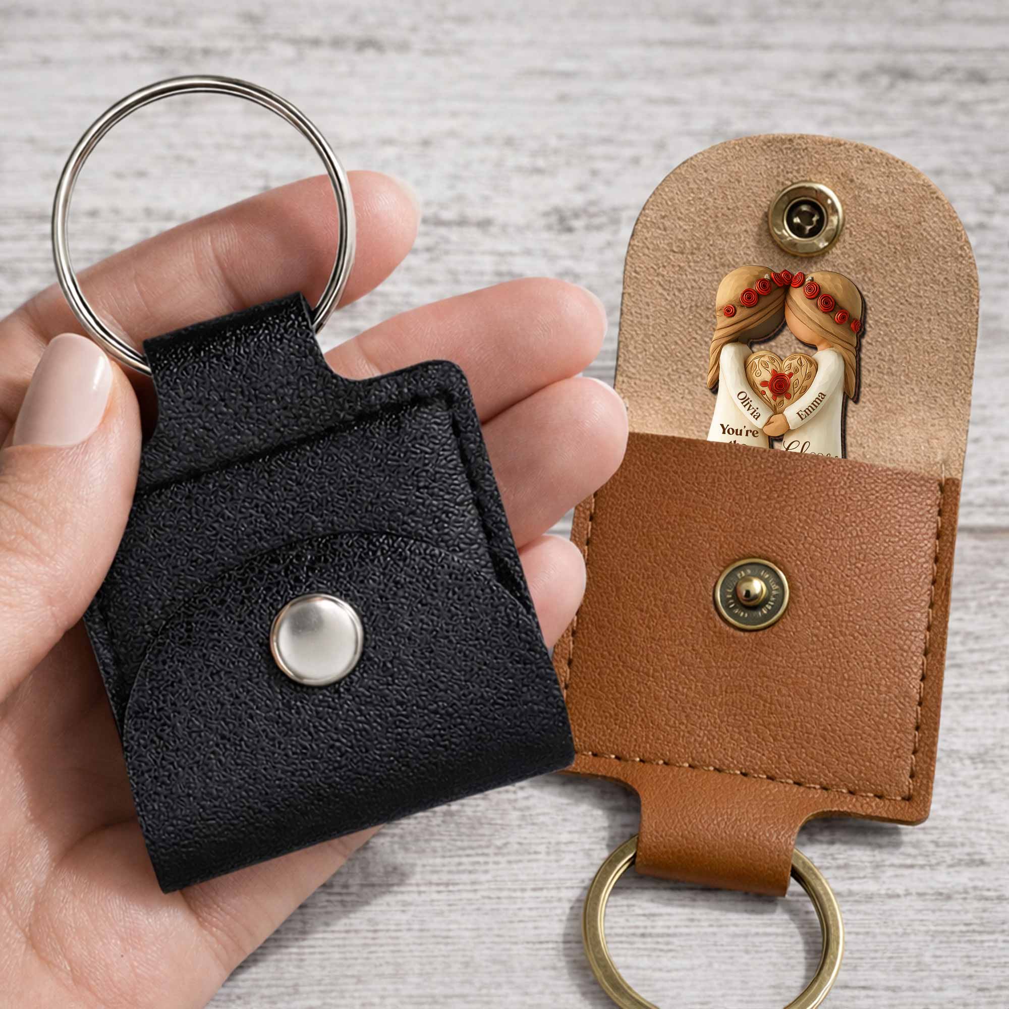 Custom Wooden Pocket Hug Personalized Gift for Sister Wooden Pocket Hug GradoCreations