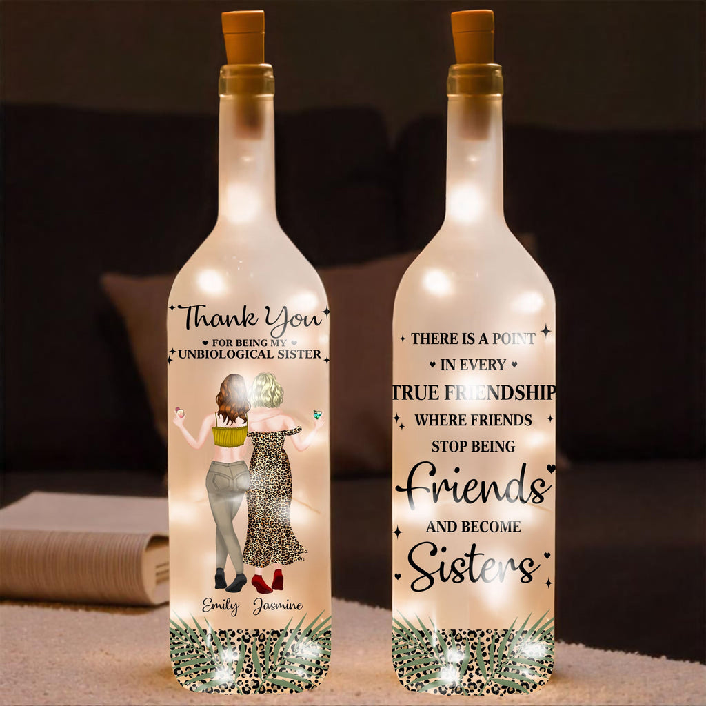 Personalized Bottle Lamp with Custom Message for Best Friends Bottle Lamp GradoCreations