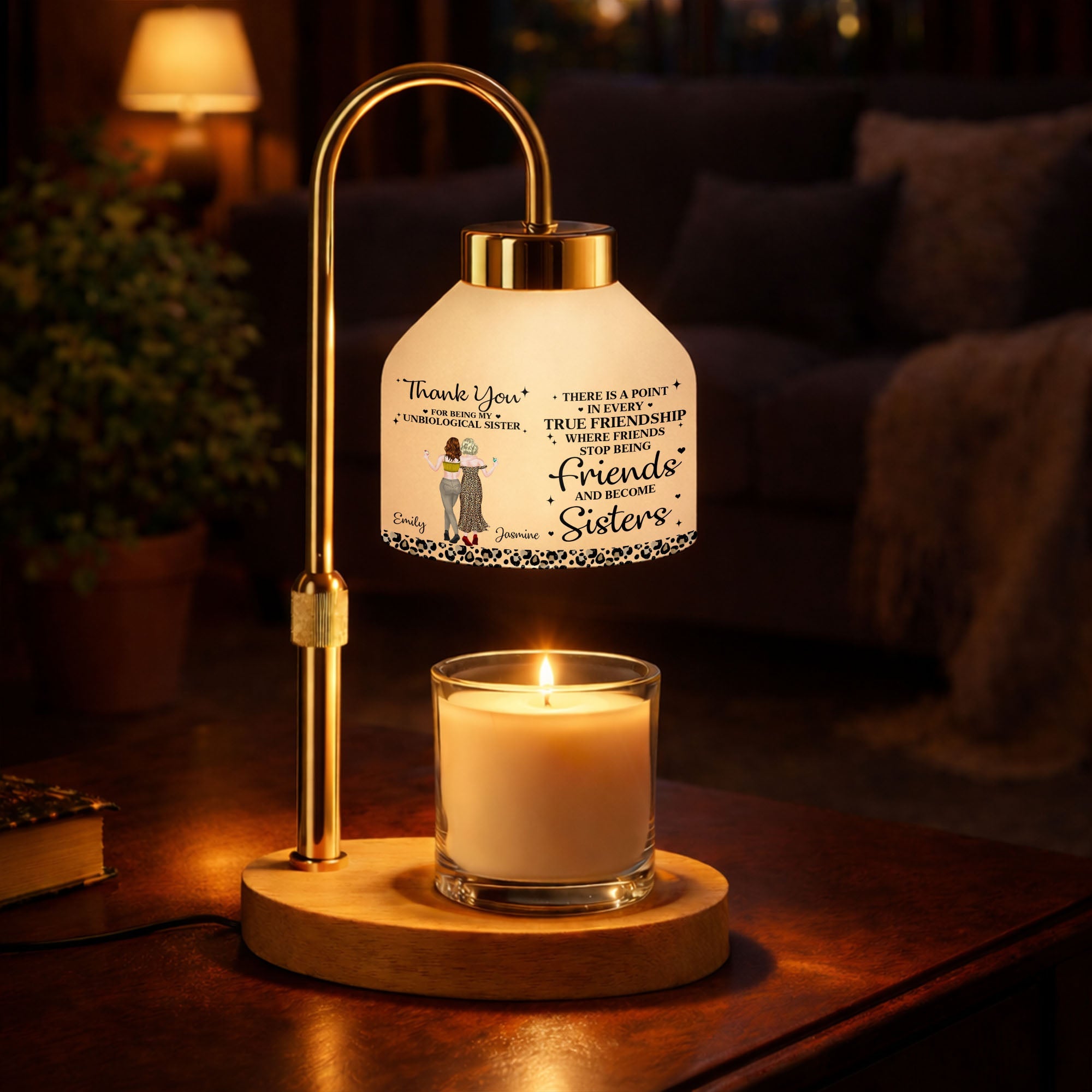Personalized Candle Warmer Lamp Custom Best Friend Gift Decor Candle Warmer Lamp GradoCreations