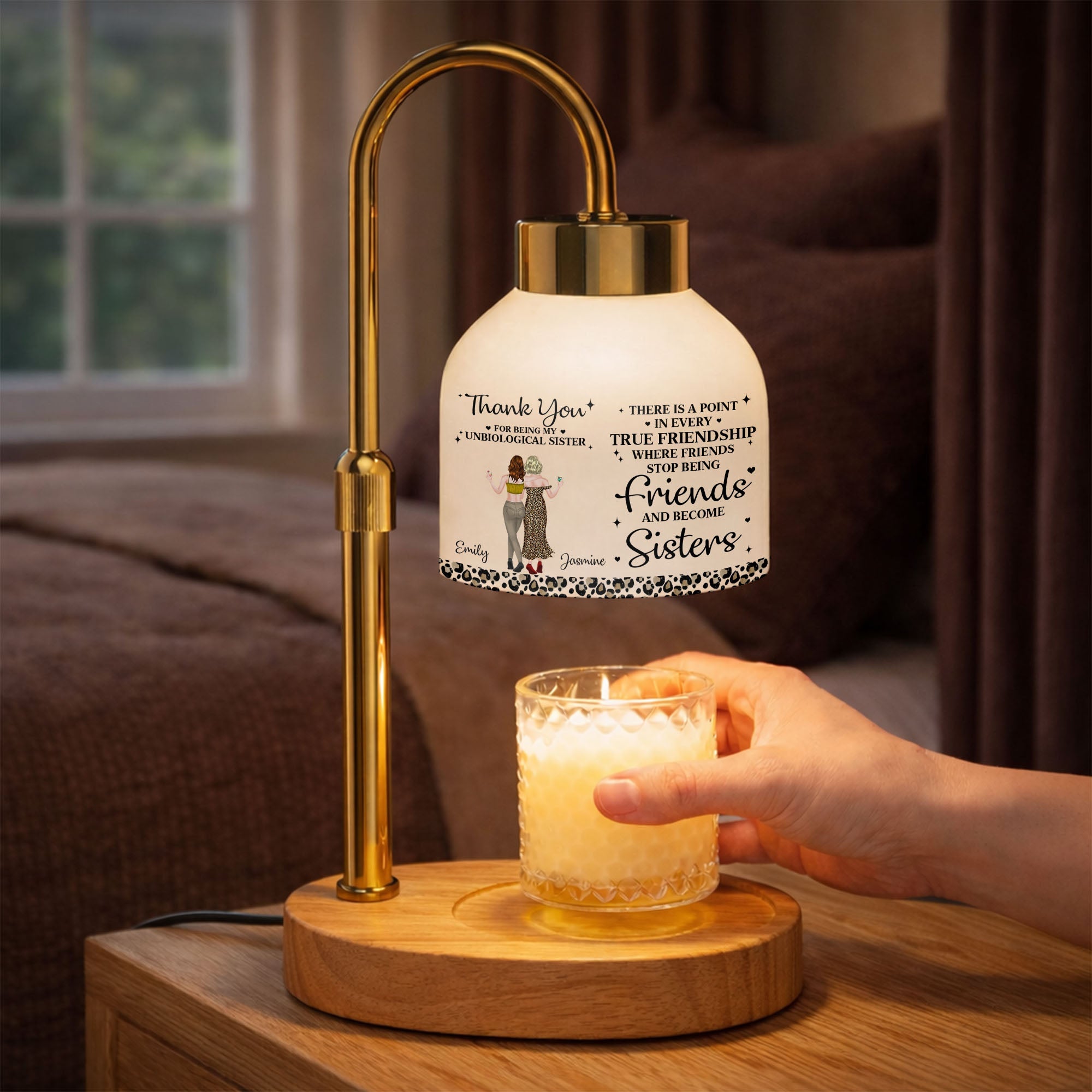 Personalized Candle Warmer Lamp Custom Best Friend Gift Decor Candle Warmer Lamp GradoCreations