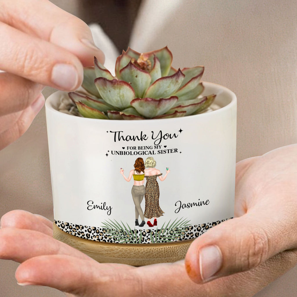 Personalized Plant Pot Best Friend Gift Leopard Print Ceramic Ceramic Plant Pot GradoCreations