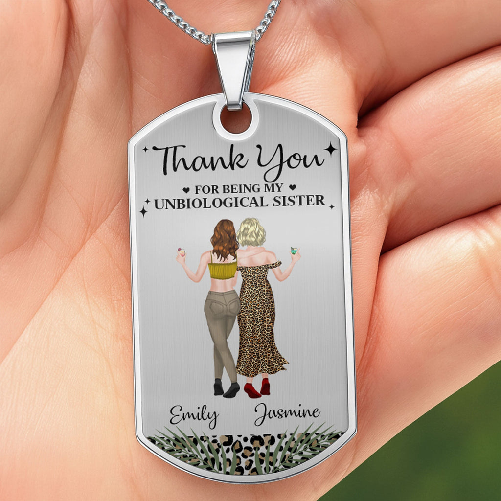 Personalized Dog Tag Necklace for Best Friends Custom Text Dog Tag Necklace GradoCreations