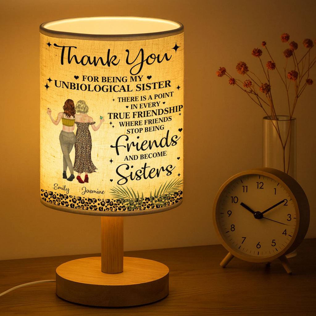 Personalized Fabric Lamp Custom Best Friends Art Gift Fabric Lamp GradoCreations