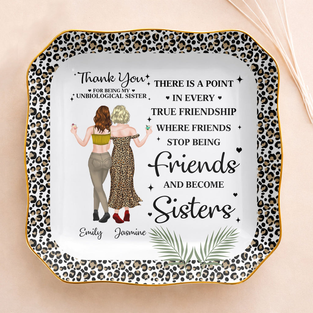 Personalized Lace Square Jewelry Dish Custom Name Gift for Besties Lace Square Jewelry Dish GradoCreations