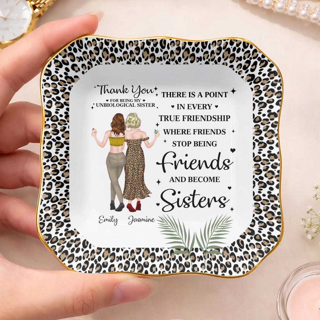 Personalized Lace Square Jewelry Dish Custom Name Gift for Besties Lace Square Jewelry Dish GradoCreations