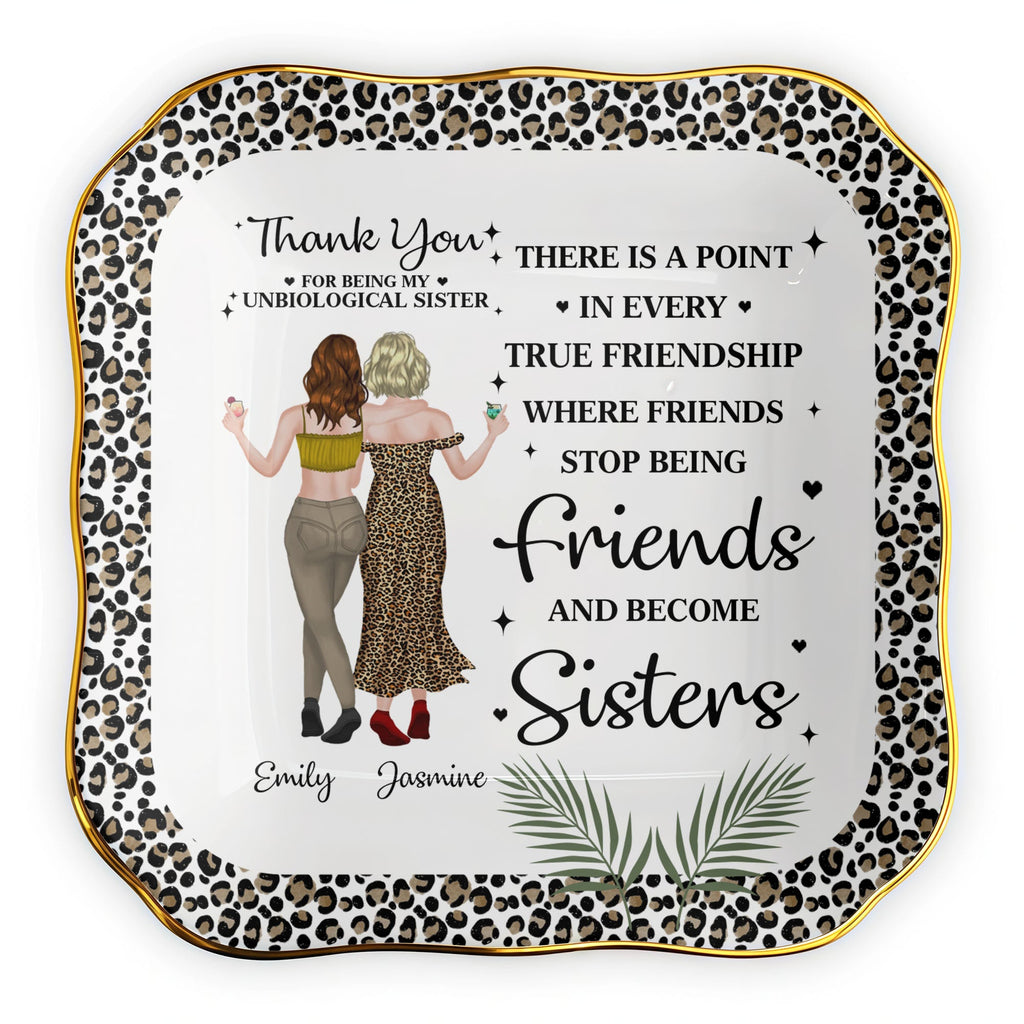 Personalized Lace Square Jewelry Dish Custom Name Gift for Besties Lace Square Jewelry Dish GradoCreations