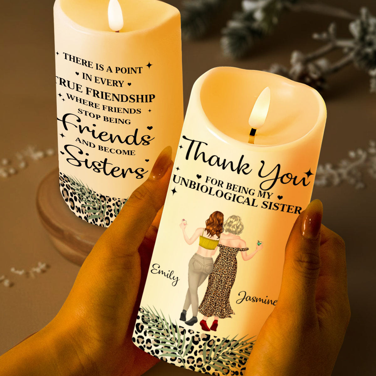 Personalized LED Candle Custom Name Gift for Best Friend LED Candle GradoCreations