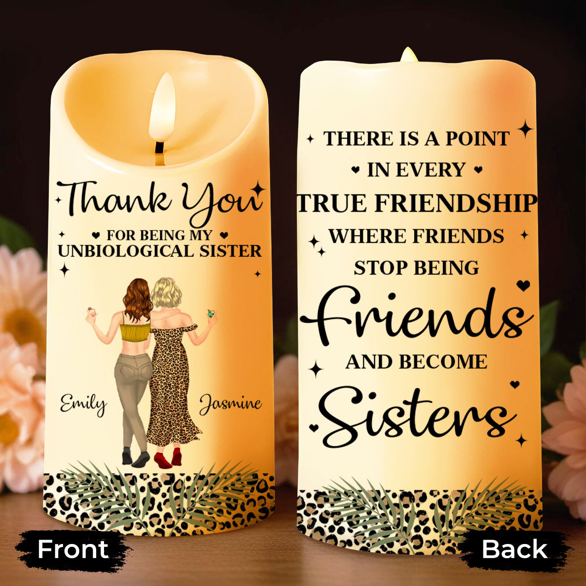 Personalized LED Candle Custom Name Gift for Best Friend LED Candle GradoCreations