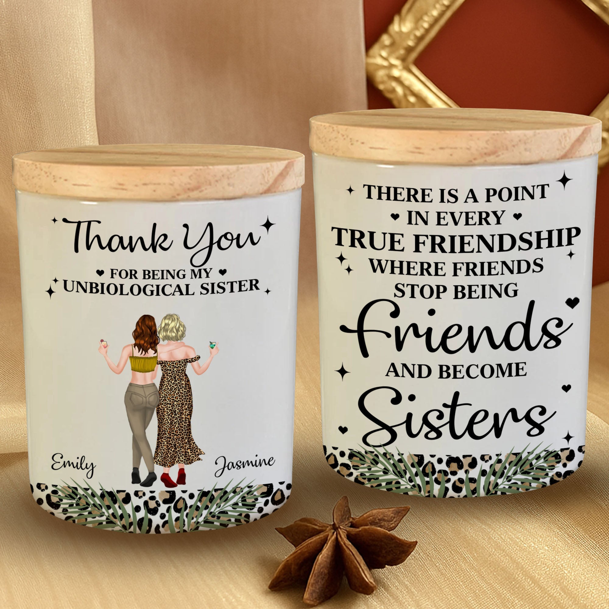 Personalized LED Glass Jar Custom Gift for Best Friend LED Jar GradoCreations