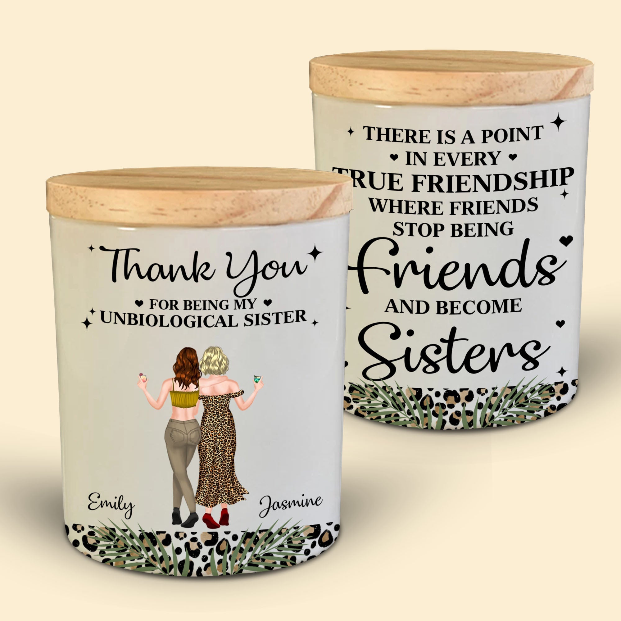 Personalized LED Glass Jar Custom Gift for Best Friend LED Jar GradoCreations
