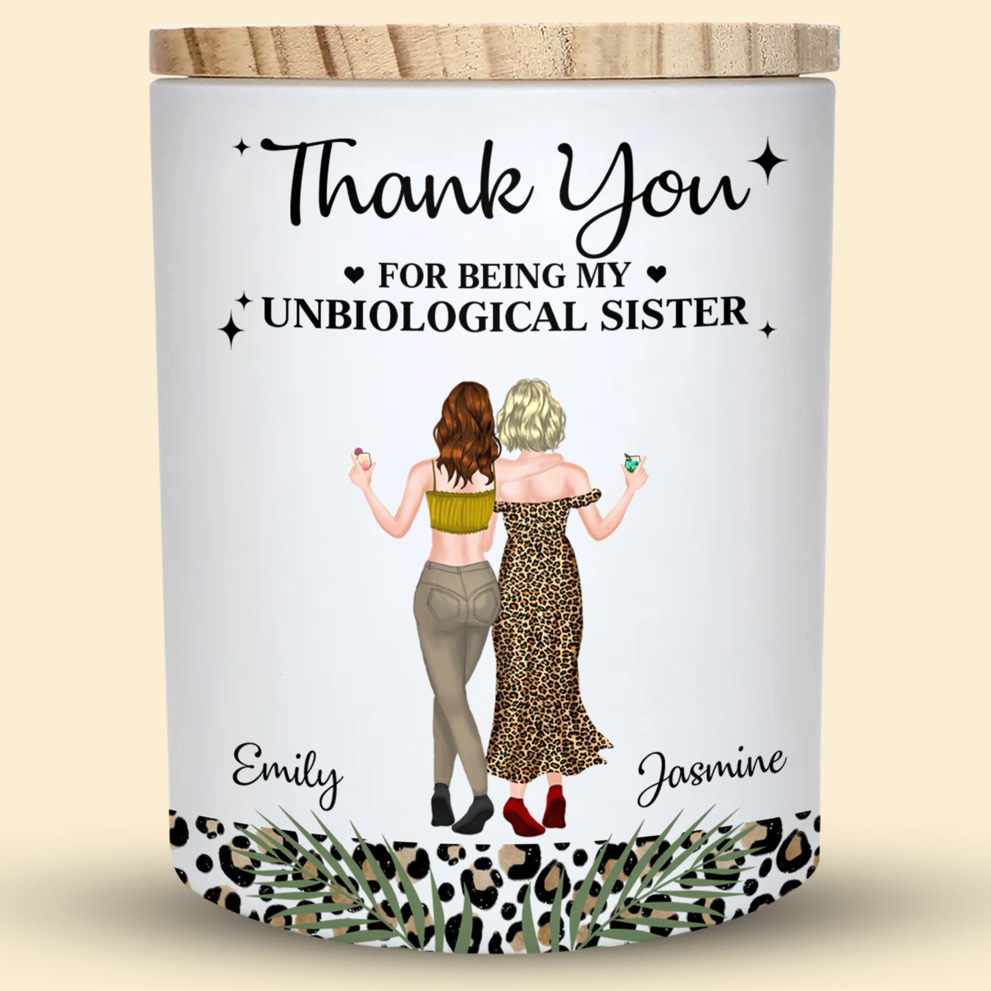 Personalized LED Glass Jar Custom Gift for Best Friend LED Jar GradoCreations