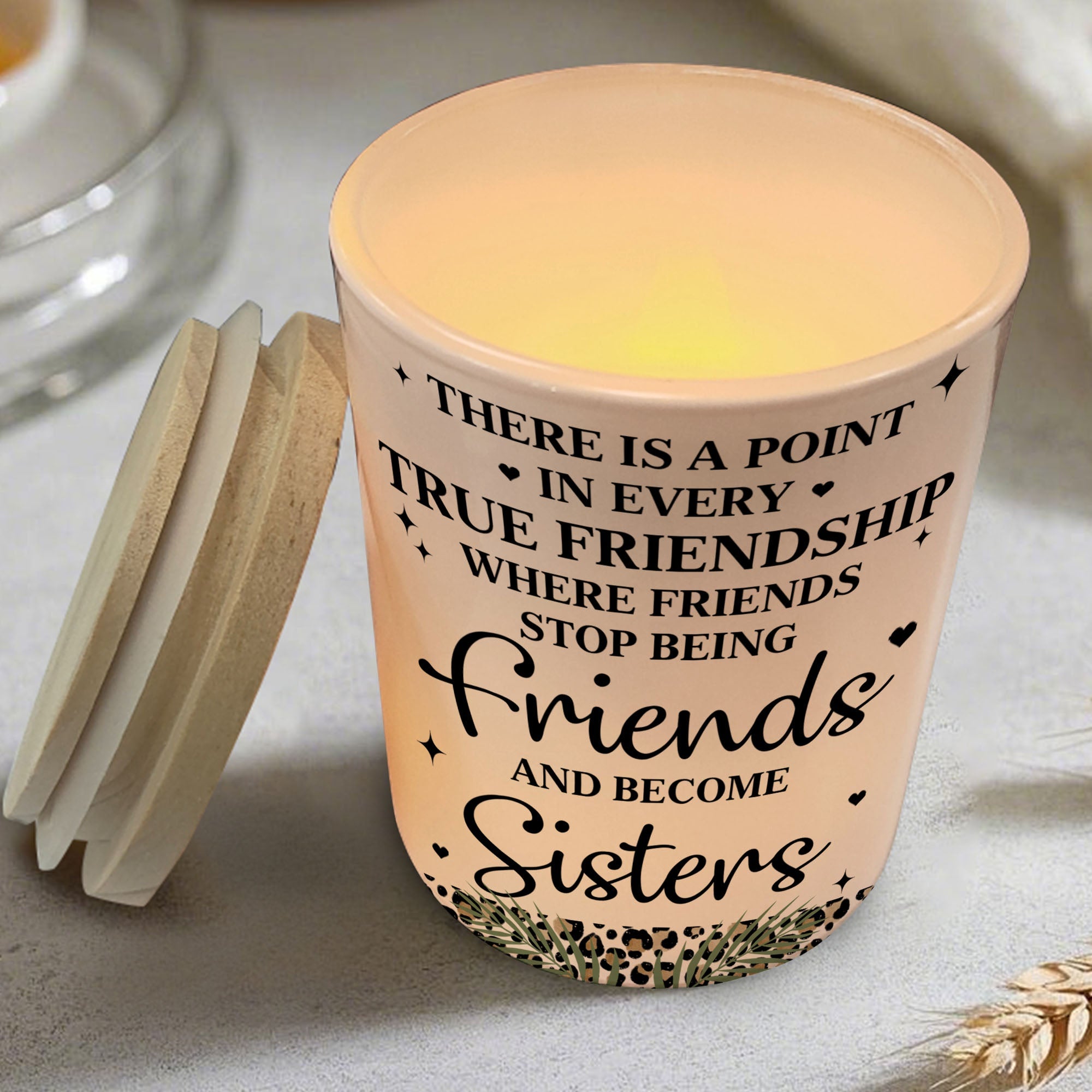 Personalized LED Glass Jar Custom Gift for Best Friend LED Jar GradoCreations