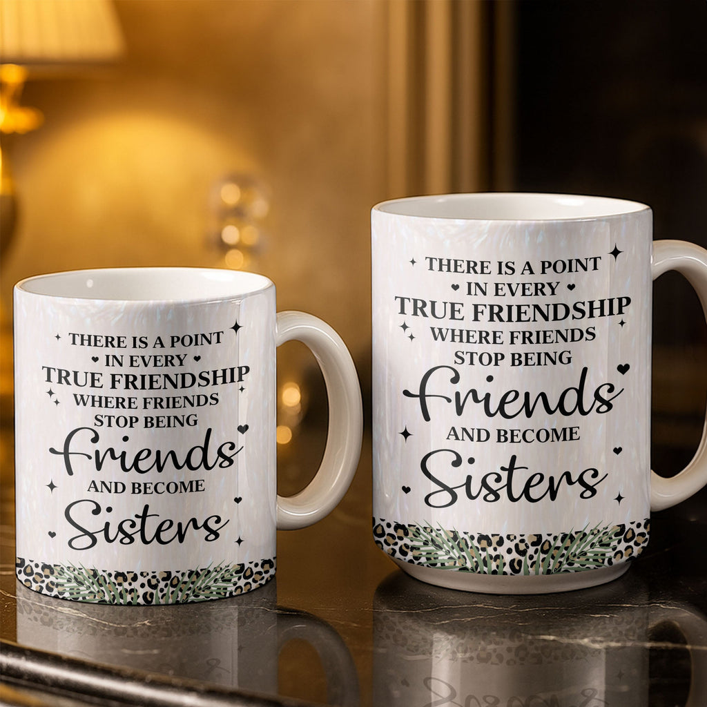 Personalized Leopard Print Coffee Mug Best Friend Gift for BFF Edge-to-edge Mug GradoCreations