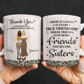 Personalized Leopard Print Coffee Mug Best Friend Gift for BFF Edge-to-edge Mug GradoCreations