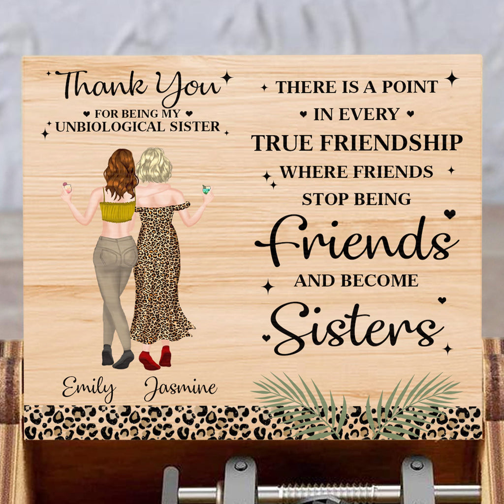 Personalized Wooden Music Box Custom Gift for Best Friend Music Box GradoCreations
