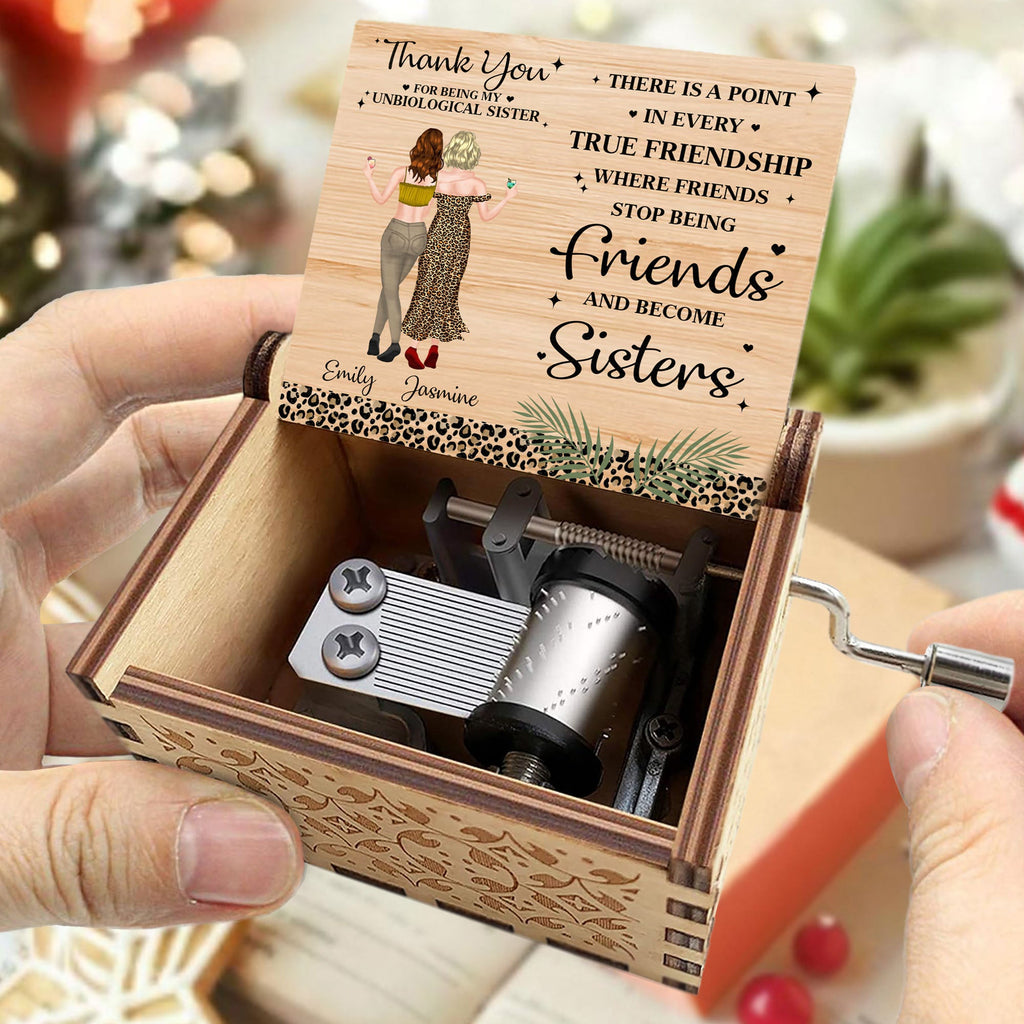 Personalized Wooden Music Box Custom Gift for Best Friend Music Box GradoCreations