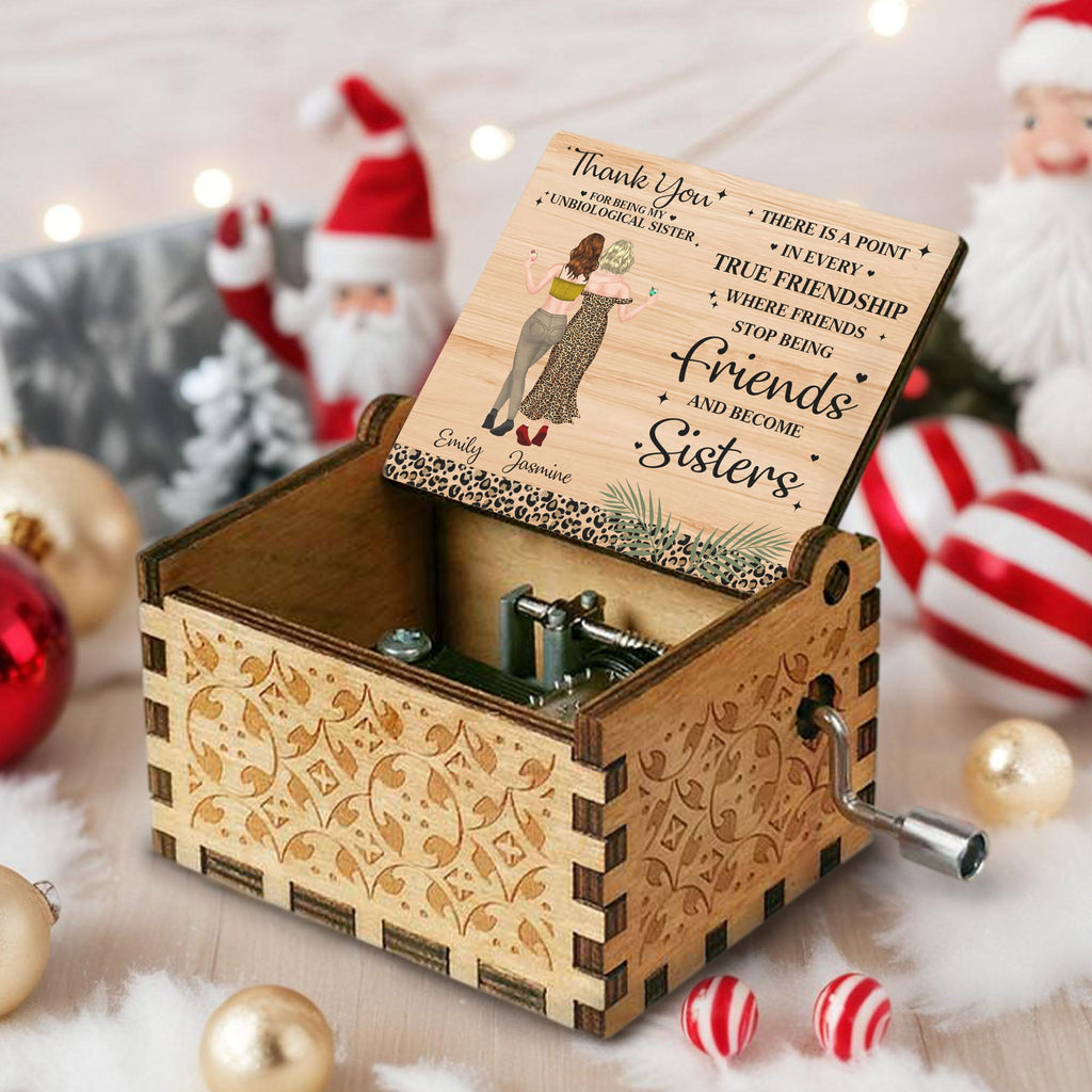 Personalized Wooden Music Box Custom Gift for Best Friend Music Box GradoCreations