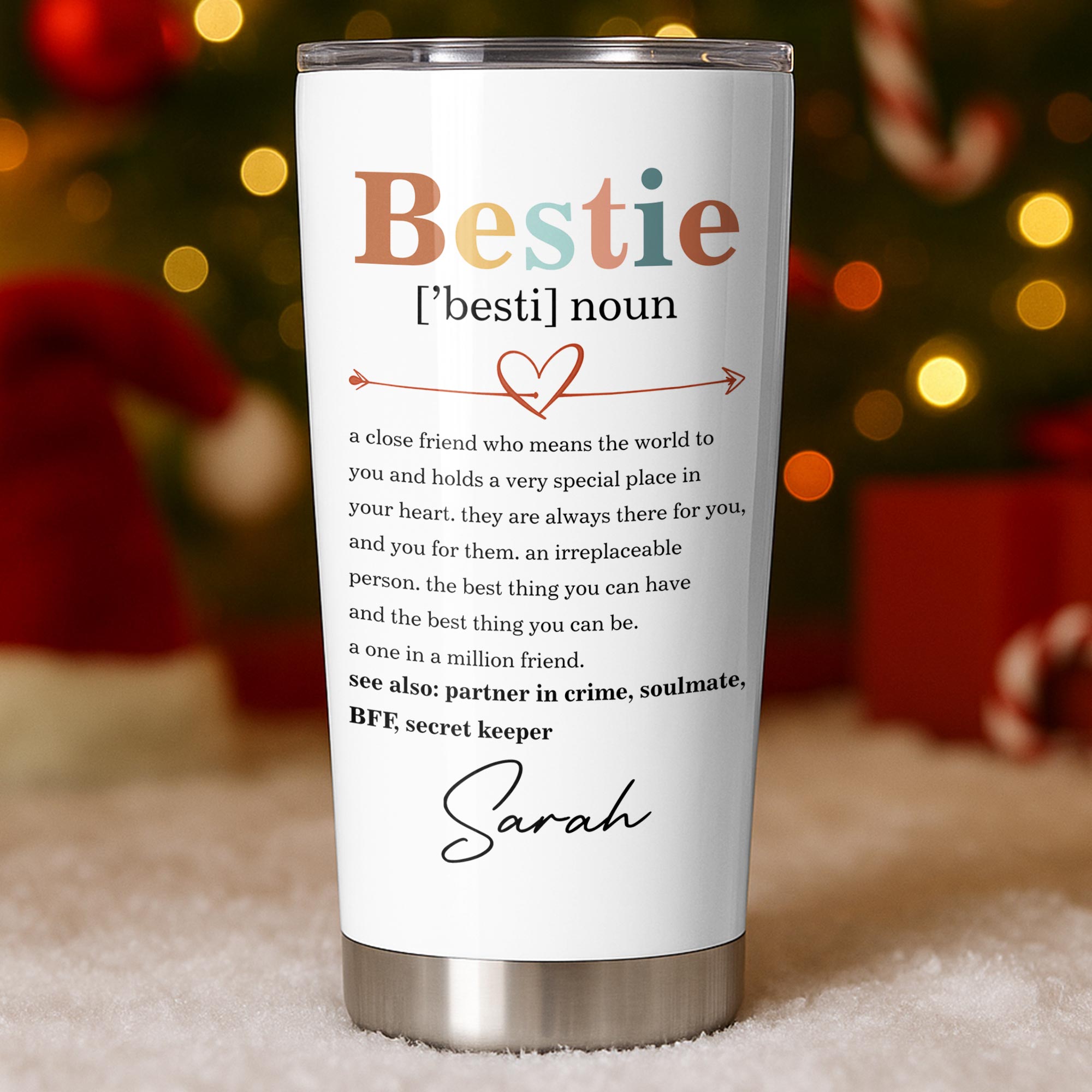Personalized Bestie Definition Tumbler Custom Name Gift Tumbler GradoCreations