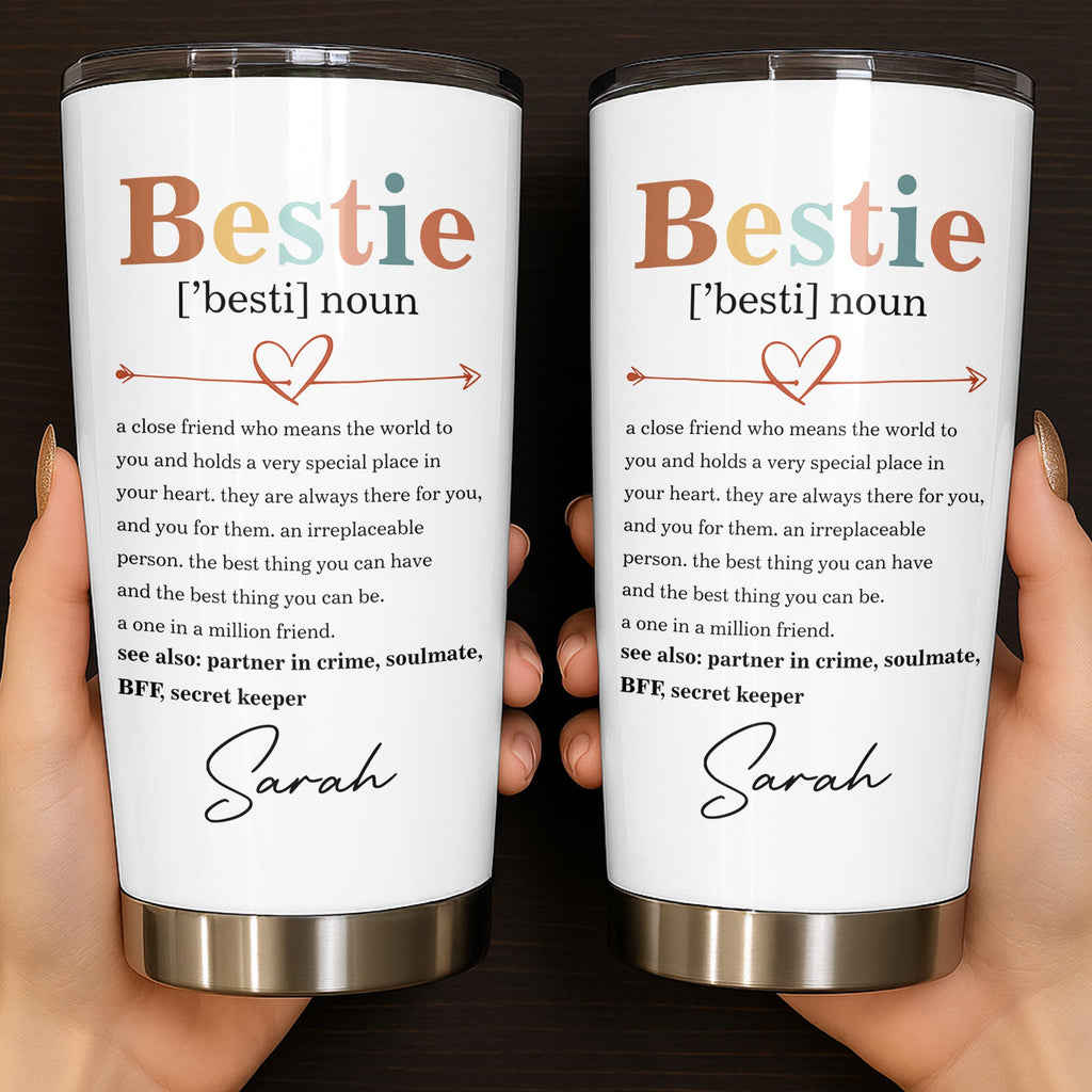 Personalized Bestie Definition Tumbler Custom Name Gift Tumbler GradoCreations