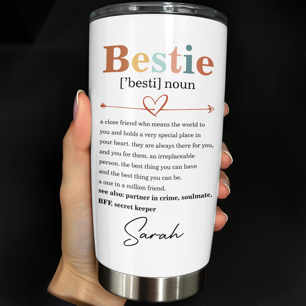 Personalized Bestie Definition Tumbler Custom Name Gift Tumbler GradoCreations